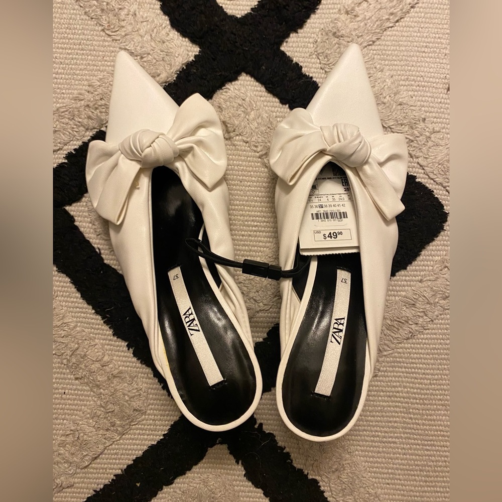 Zara Mules 6.5 37 NWT
